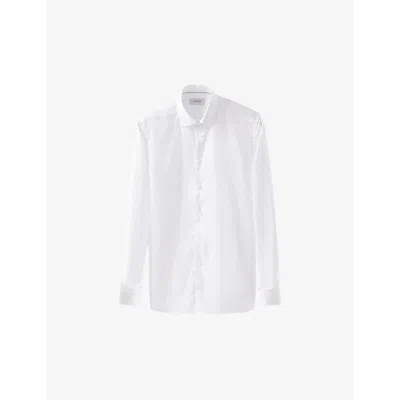 ETON MENS ETON CONTEMPORARY SIGNATURE FRENCH-CUFF COTTON-TWILL SHIRT