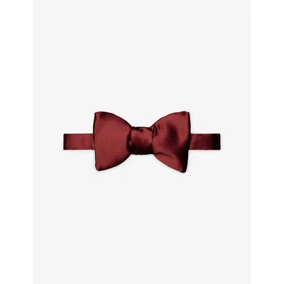Eton Mens Dark Red Evening Tied Silk Bow T