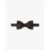 Eton Pre Tied Semi Solid Silk Bowtie In Black