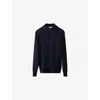 Eton Mens  Regular-fit Long-sleeve Cotton And Cashmere-blend Polo Jumper