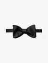 Eton Mens Black Self-tied Silk Bow Tie