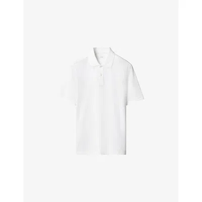 Eton Mens White Short-sleeved Cotton-piqué Polo Shirt In Multi