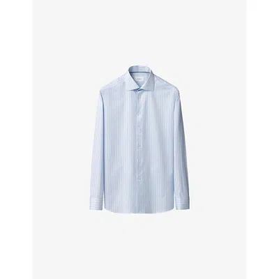 Eton Mens  Signature Twill Fit Signature Contemporary-fit Cotton Shirt In Blue