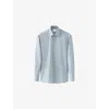 Eton Mens Signature Twill Parrot-print Regular-fit Cotton Shirt Light Blue In Light Blue