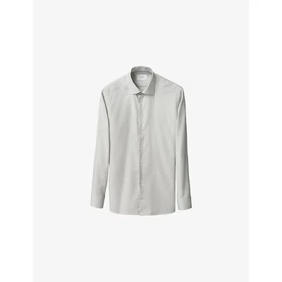 ETON MENS ETON MELANGE SLIM-FIT COTTON-TWILL SHIRT