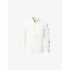 Eton Mens Chore Patch-pocket Denim Overshirt Off-white Xl