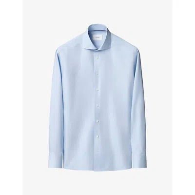Eton Mens Signature Slim-fit Cotton Oxford Shirt Light Blue