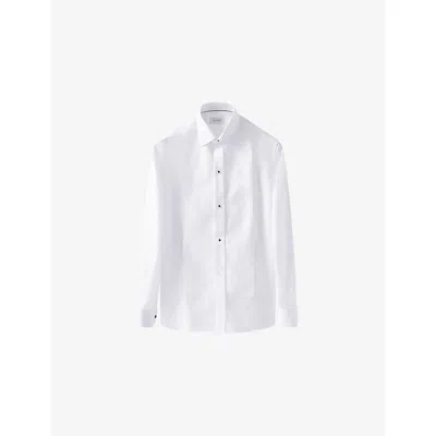 Eton Mens White Long-sleeved Cutaway-collar Cotton Shirt