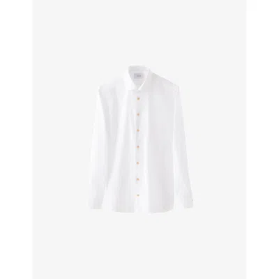 Eton Mens  Signature Long-sleeved Cotton-twill Shirt