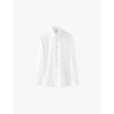 Eton Mens White Spread-collar Cotton-twill Shirt