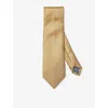 Eton Mens Yellow Geometric-pattern Silk Tie In Gold