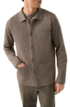 Eton Merino Wool Milano Knit Overshirt In Brown