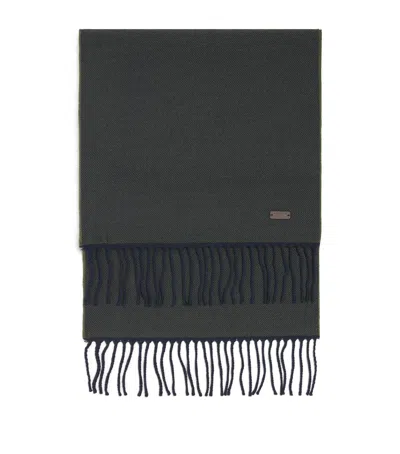 Eton Merino Wool Scarf In Green