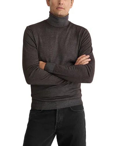 Eton Merino Wool Vintage Knit Turtleneck Sweater In Gray