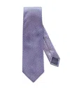 Eton Micro-circle Silk Tie In Light Blue