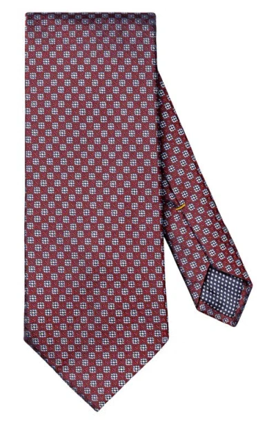 Eton Micro Floral Silk Tie In Purple