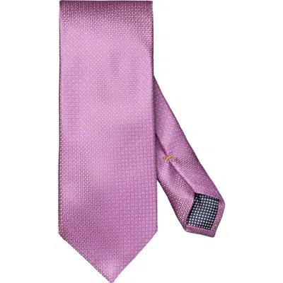 Eton Micro Geo Silk Jacquard Tie In Pink