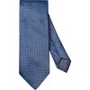 Eton Micro Geo Silk Tie In Blue