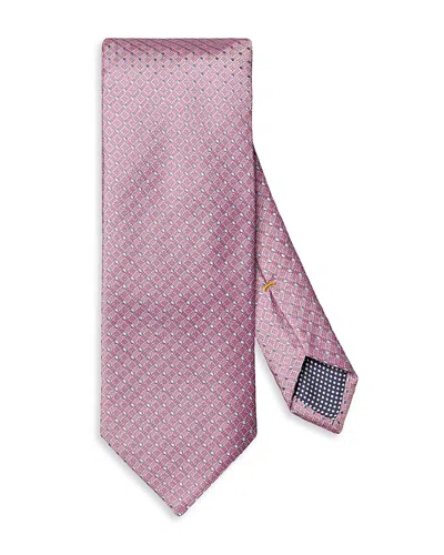 Eton Micro Geometric Silk Classic Tie In Purple