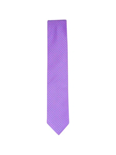 Eton Micro Geometric Tie In Purple