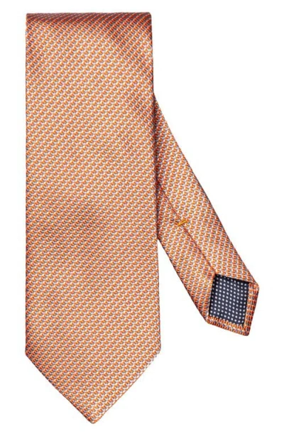 Eton Microdot Silk & Cotton Tie In Purple