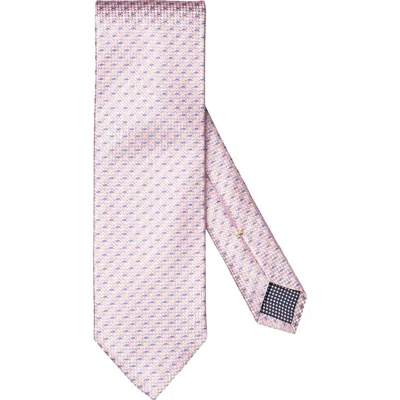 Eton Micropattern Silk Tie In Medium Pink
