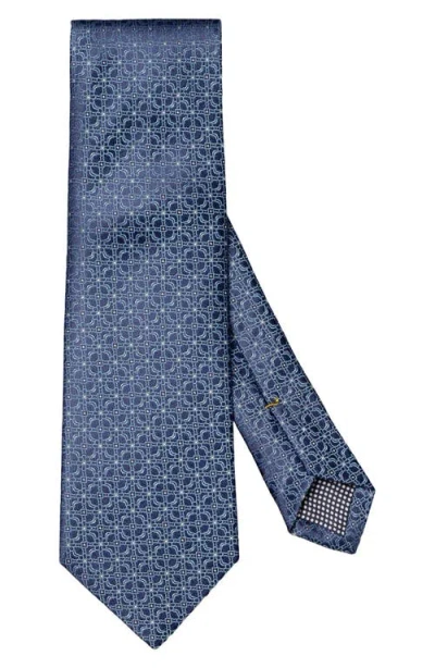 ETON ETON NAVY FLORAL JACQUARD SILK TIE