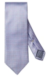 Eton Neat Geometric Silk Tie In Blue