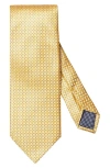 Eton Neat Geometric Silk Tie In Yellow