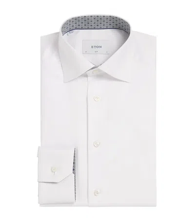 Eton Organic Cotton Twill Dress Shirt In White