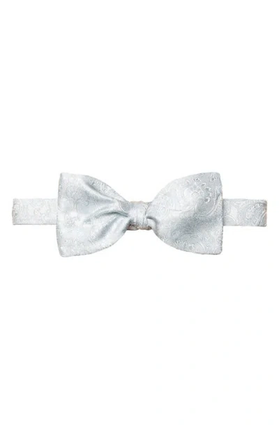Eton Paisley Jacquard Pre-tied Silk Bow Tie In Metallic