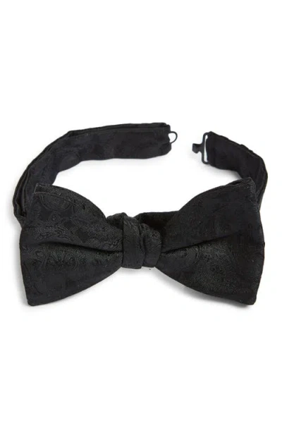 Eton Paisley Silk Bow Tie In Black