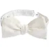 Eton Paisley Silk Jacquard Bow Tie In White