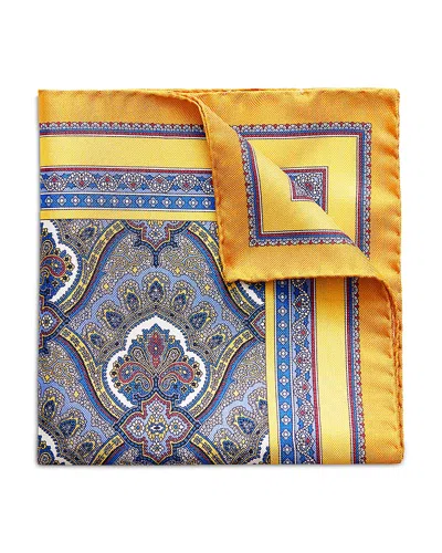 ETON PAISLEY SILK POCKET SQUARE,A000315674500