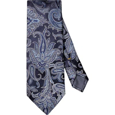 Eton Paisley Silk Tie In Blue