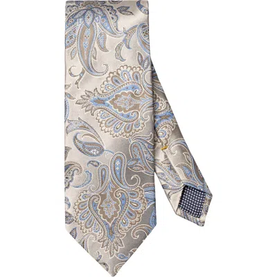 Eton Paisley Silk Tie In Gray