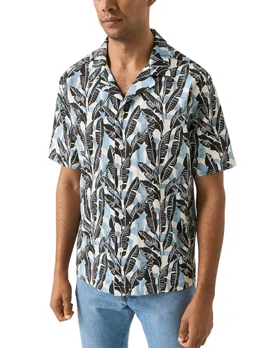 Eton Palm Tree Resort Shirt In Blue