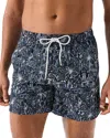 Eton Palm Tree Swim Shorts In Dark Blue