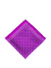 Eton Patterned Pocket Square In Purple