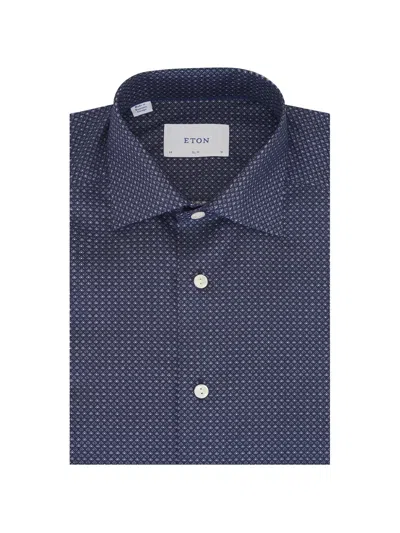Eton Patterned Shirt In Blue