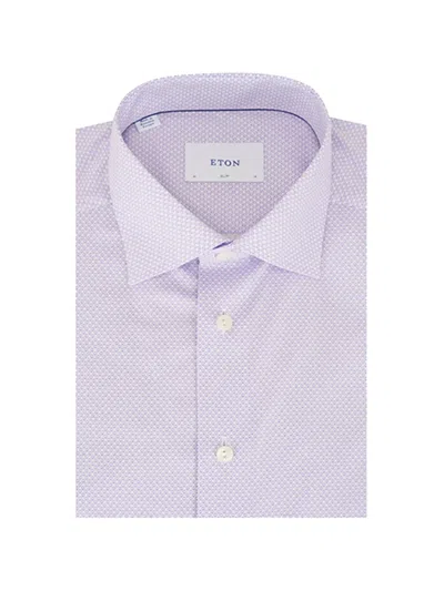 Eton Patterned Shirt In Purple