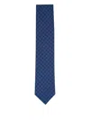 Eton Patterned Silk Tie In Blue