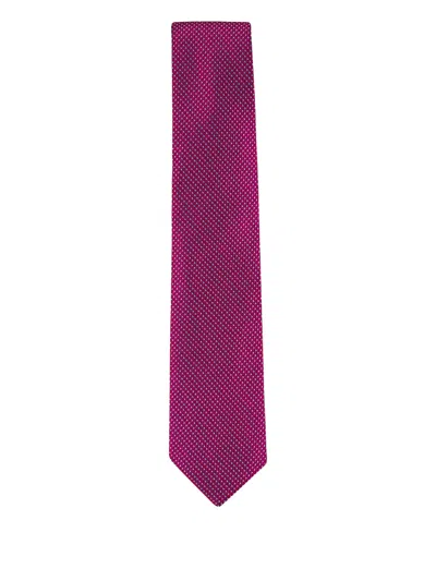 Eton Patterned Tie In Purple