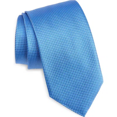 Eton Pin Dot Silk Tie In Blue