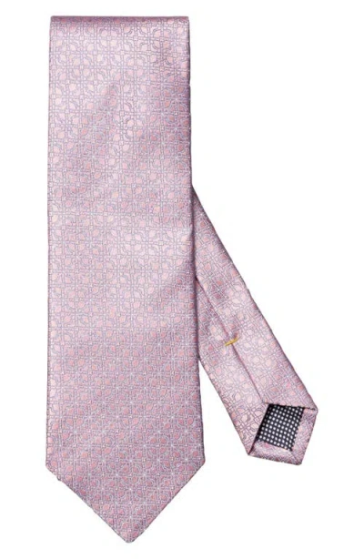 ETON ETON PINK FLORAL JACQUARD SILK TIE