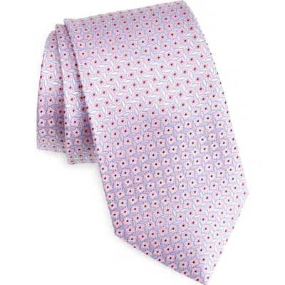Eton Pink Geometric Jacquard Silk Tie