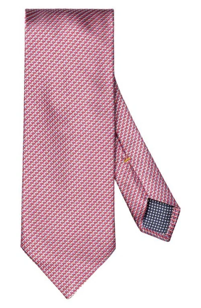 Eton Pink Micro Geometric Silk & Cotton Mogador Tie