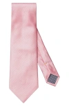Eton Pink Solid Silk Twill Tie In Pink