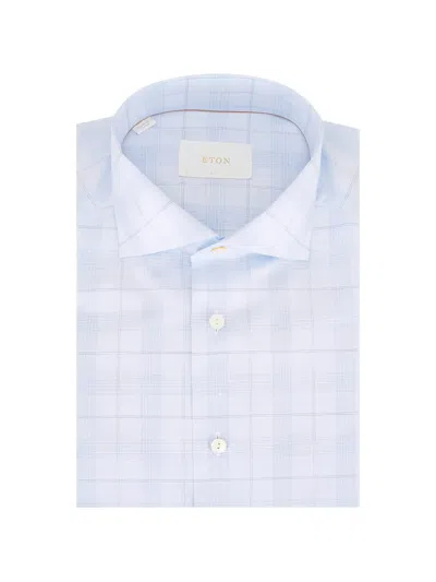 Eton Plaid Shirt In Blue