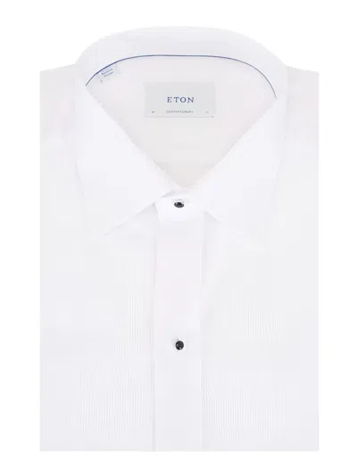 Eton Plissé Tptuxedo Shirt In White
